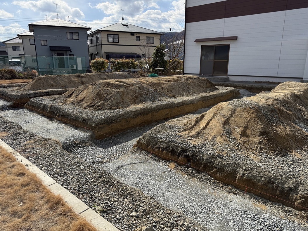 倉庫の地盤改良＆基礎工事の画像